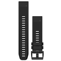 QiuckFit 22 Watch Bands, Black Silicone
